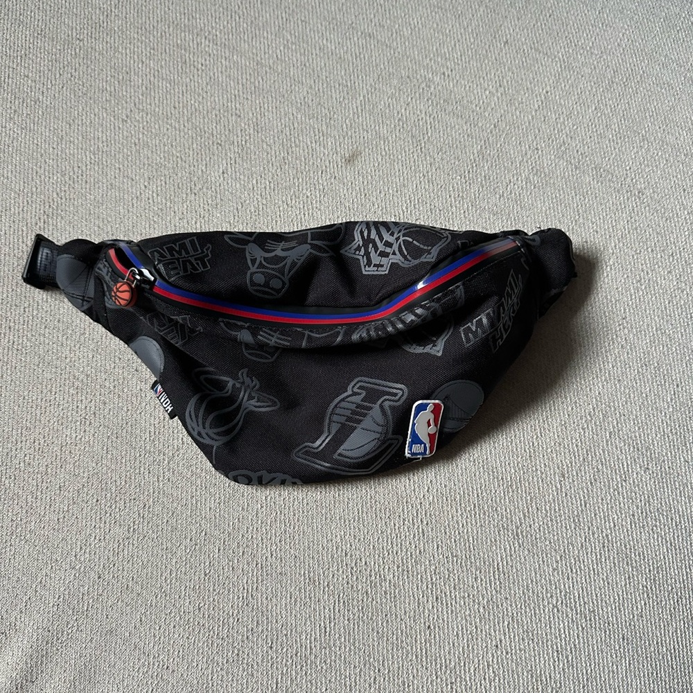 NBA Black and Gray Logo Fanny Pack